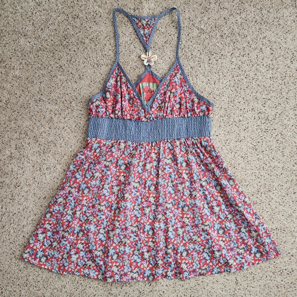 Free People tropical floral mini dress/tunic